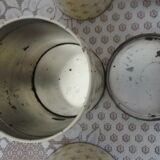 Set of 4 vintage tole pots
