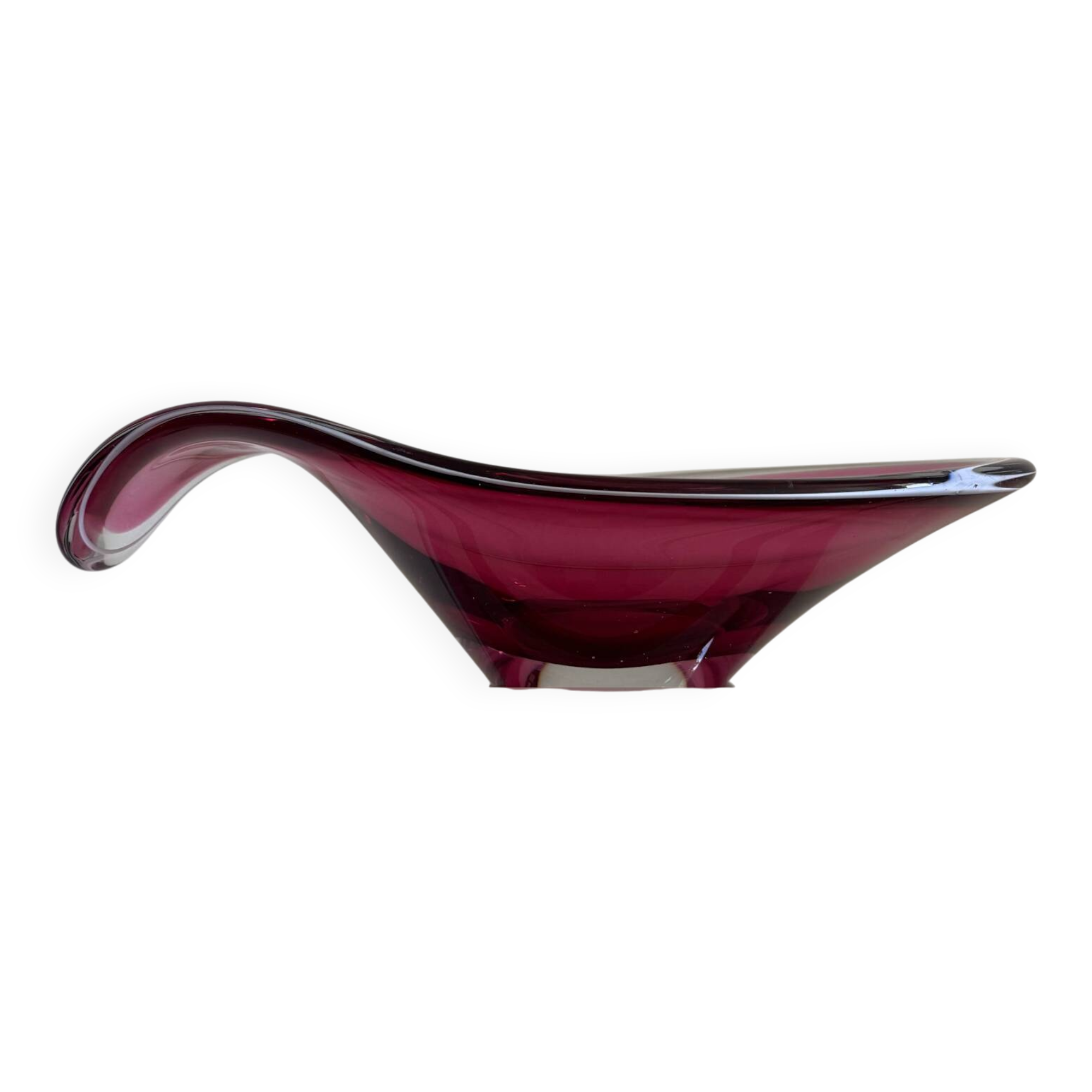 Scandinavian blown glass bowl Paul Kedelv 1950s