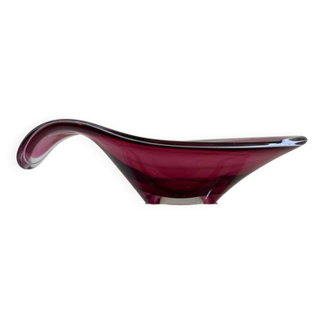 Scandinavian blown glass bowl Paul Kedelv 1950s