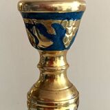 Atypical duo of candlesticks, candle holders, copperware from cerdon