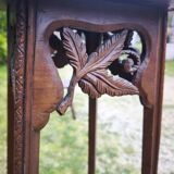 Wood and marble stool