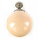 Ceiling lamp, Art Deco, nickel-plated brass, beige glass, Austria, 1930s