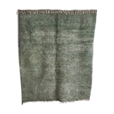 Moroccan Berber carpet Beni Ouarain mottled green 256x216cm