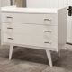 Commode scandinave 1960 3 tiroirs relookées laiton bakélite