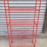 Modular lacquered metal shelf 1980