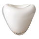 White and transparent heart-shaped Murano vase, Maria Christina Hamel.