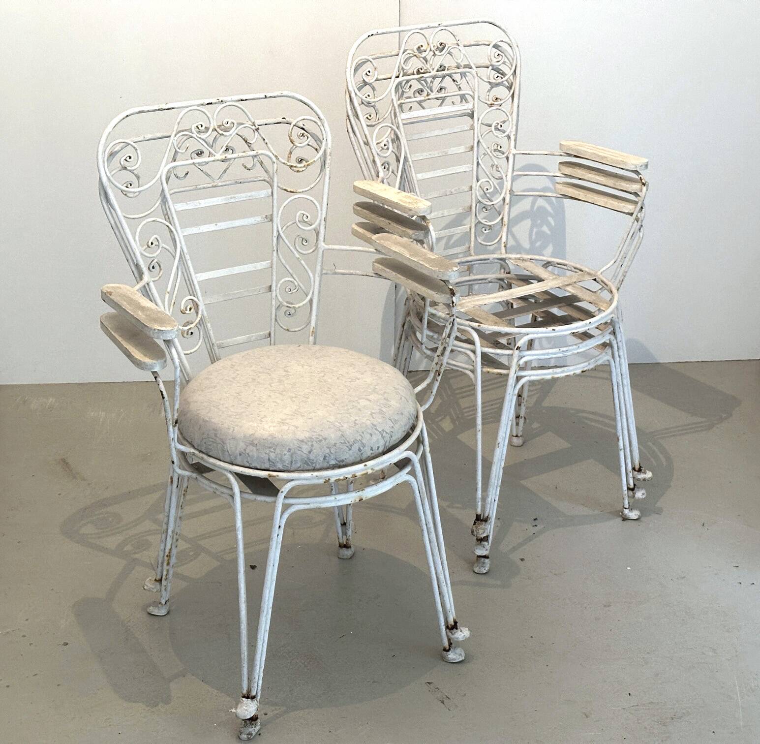 5 chaises de jardin, 1950