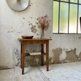 Oak console side table