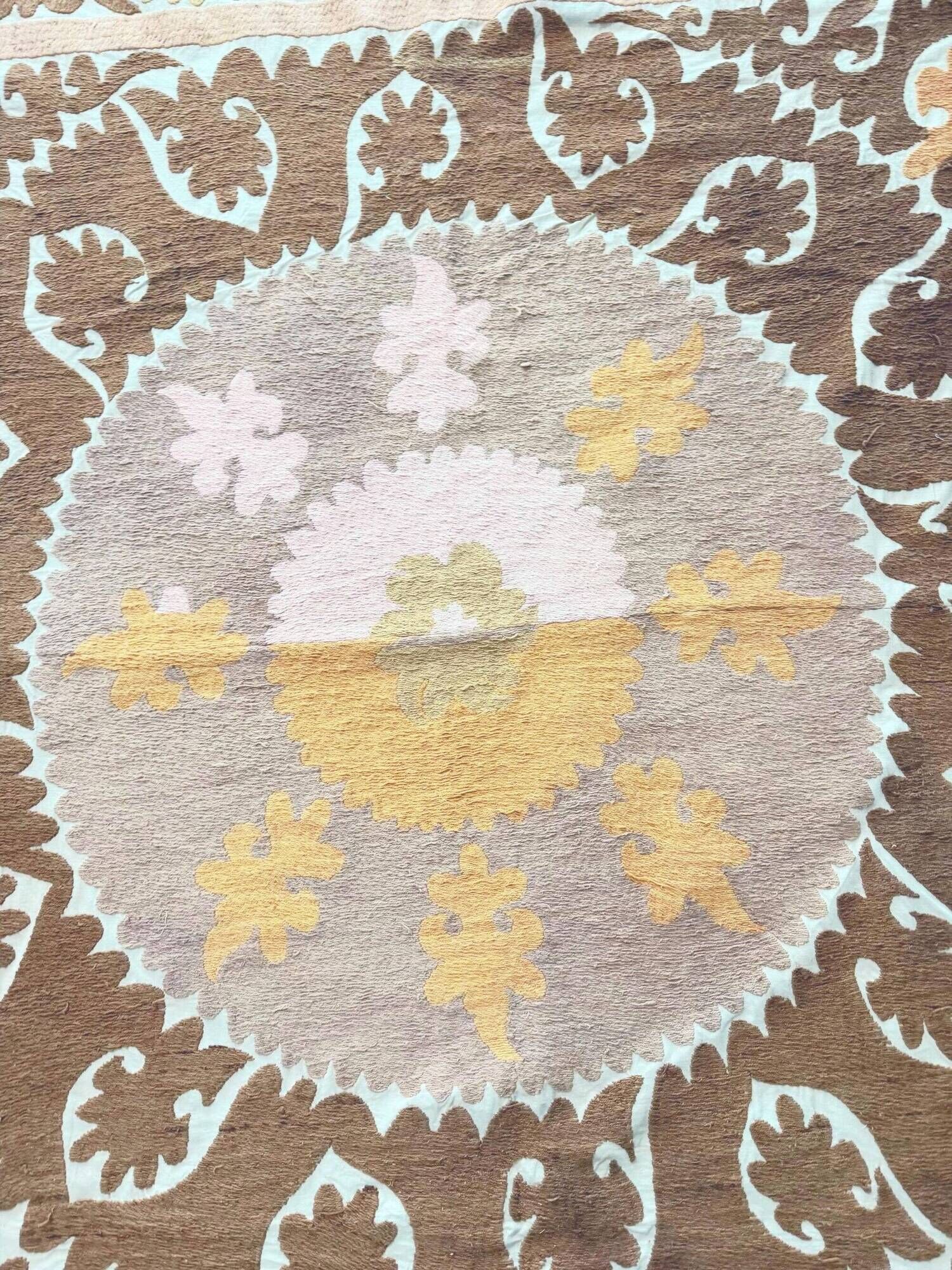 Vintage hand-embroidered tablecloth 150x163 cm
