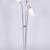 Lampadaire ArtDéco restauré, acier chromé, Tchéquie, années 1930