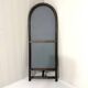 Rattan wall mirror with console table 1970’s