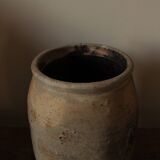 Large round terracotta pot with handle