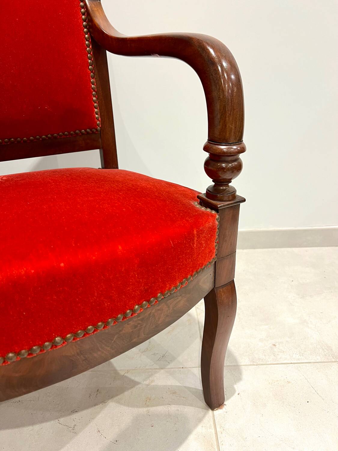 Restoration period armchair with cross