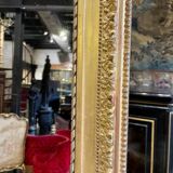 Louis XVI style gilded wood mirror from the Napoleonic III era, 2.75m x 1.48m.