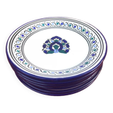 6 assiettes plates  en Faïence
