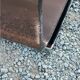 Coffee table from the 70s in chromed steel and smoked plexiglass double swivel trays