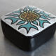 Ceramic box by Yvette Manoy, Belgium, 60s