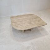 Italian travertine coffee table, 1980's