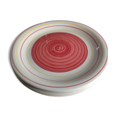 Assiettes plates coloré tourbillon