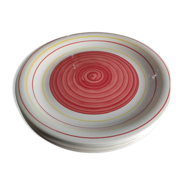 Assiettes plates coloré tourbillon