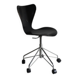 3117 Black swivel chair by Arne Jacobsen for Fritz Hansen