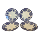 Four old Boch Brothers Dordrecht plates