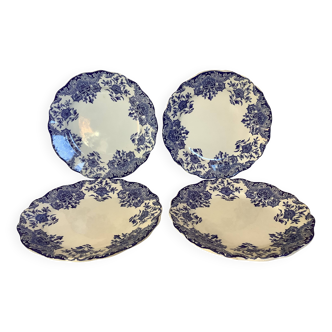 4 assiettes anciennes Boch Frères Dordrecht