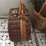 Three little wicker baskets