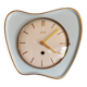 Vintage ceramic clock silent wall pendulum "Exact golden blue"