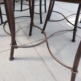 Set of 4 wrought iron chairs and mulching