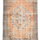 Pumpink Orange Turkish Vintage Rug, 191x272Cm