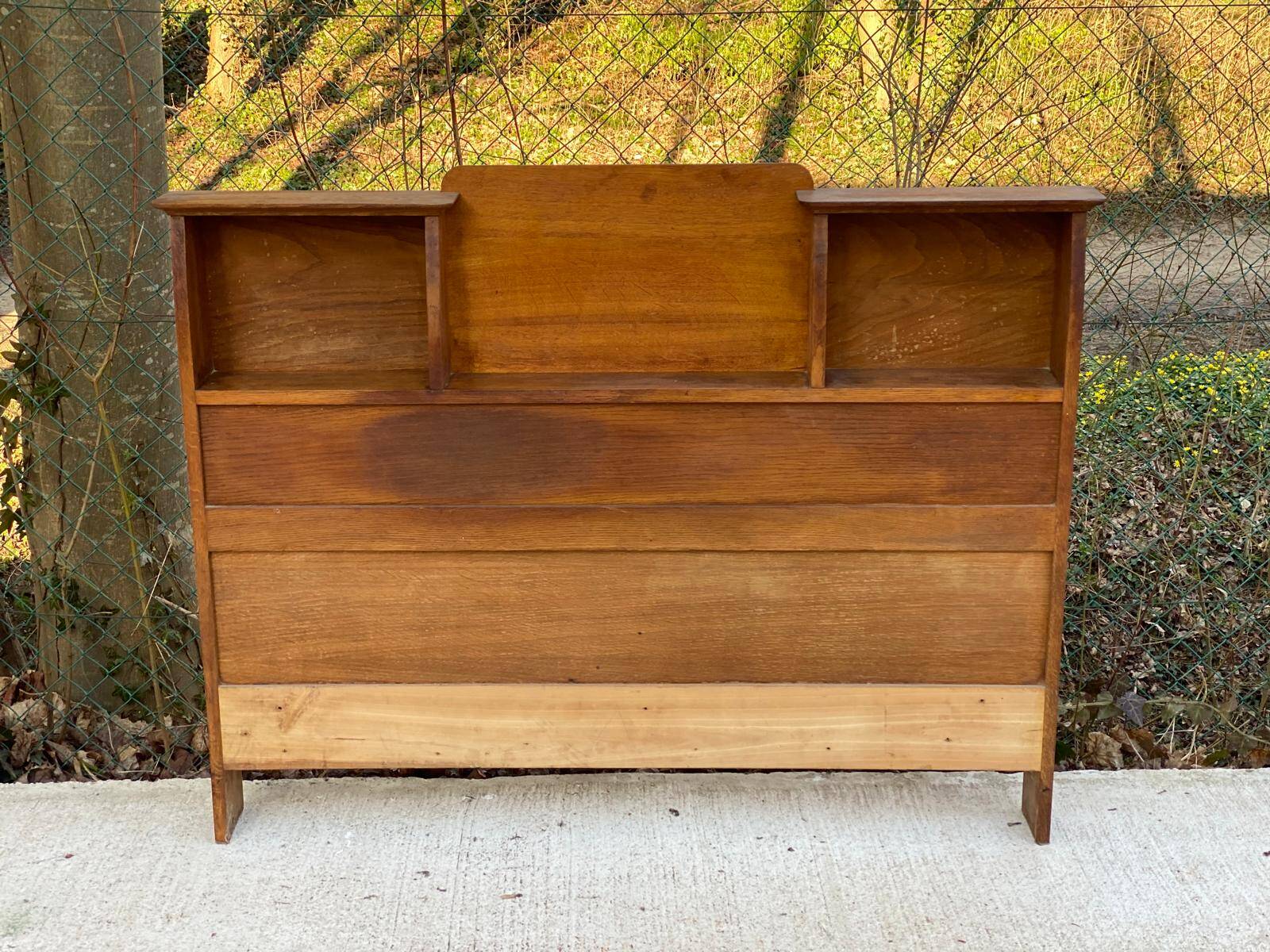 Wooden headboard with storage niches 135cm