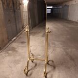 MIROIR  EN LAITON VINTAGE 70'S