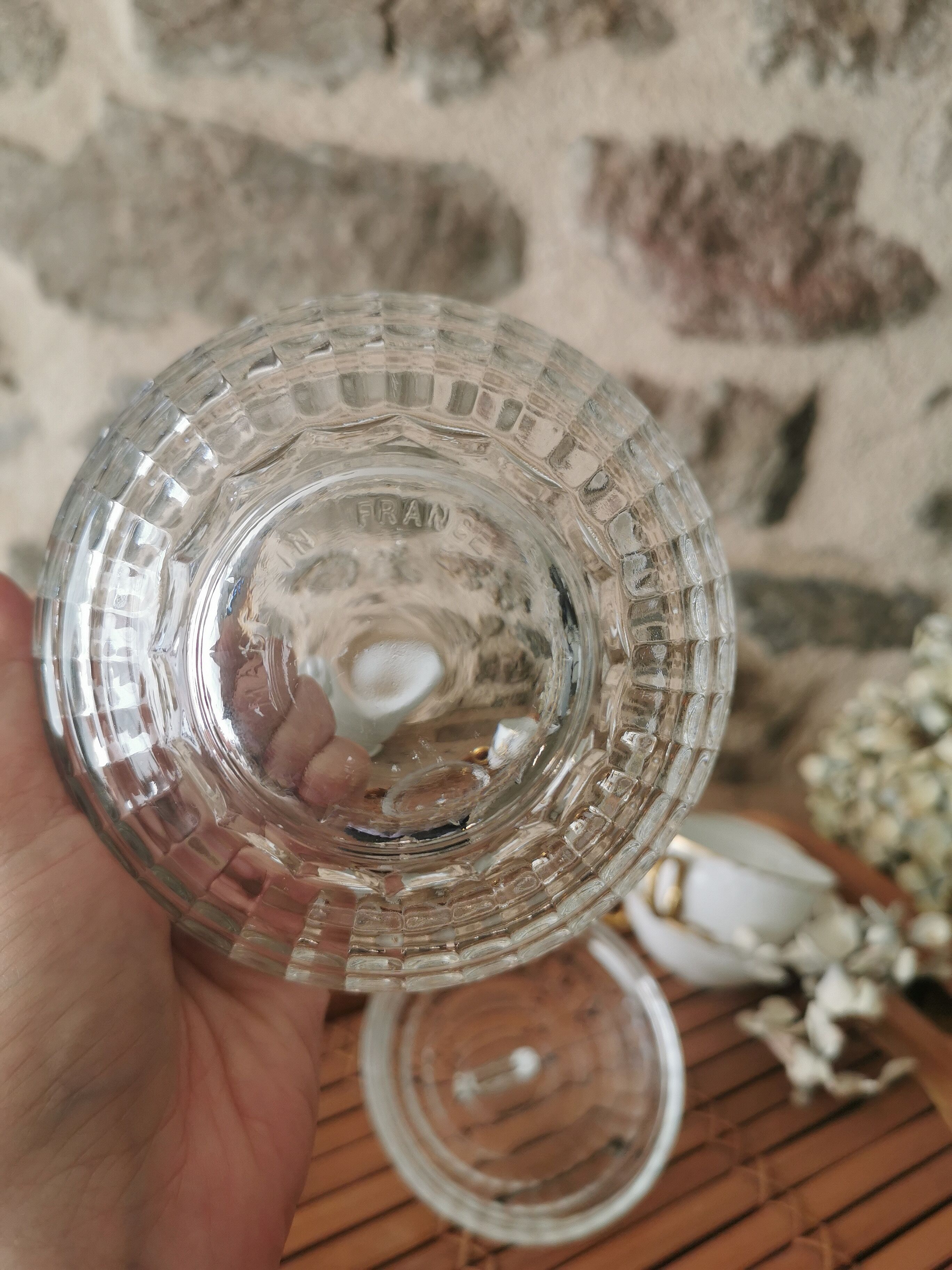 Sugar bowl, Art Deco glass candy maker