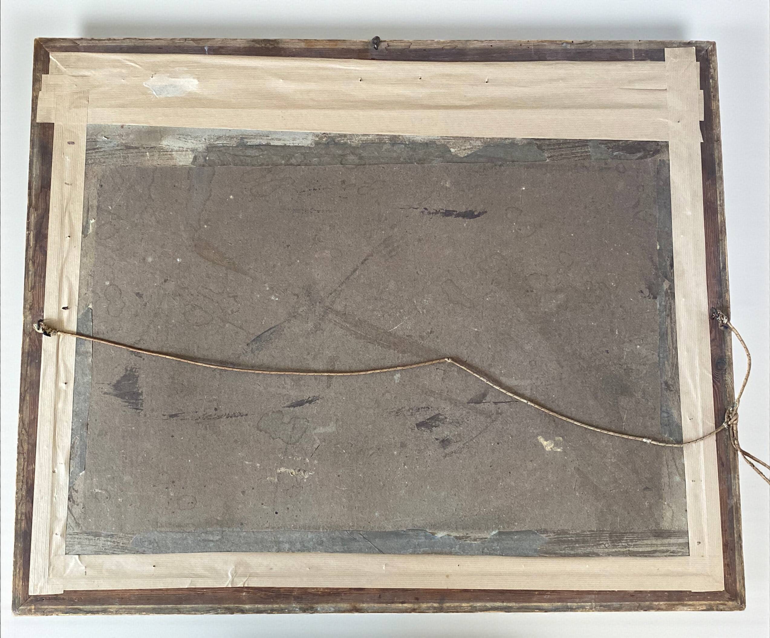 Lithographie de l'Angelus d'après le tableau de Millet