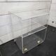 1970s Plexiglas side table on wheels