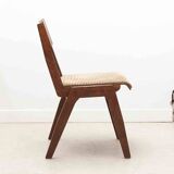 Chaise bistrot style scandinave chêne foncé
