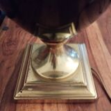 Grande Lampe de Bureau en Laiton de Maison Le Dauphin, 1970s