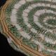 Assiette à artichaut barbotine XIXème marque en creux