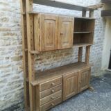 Brutalist oak buffet