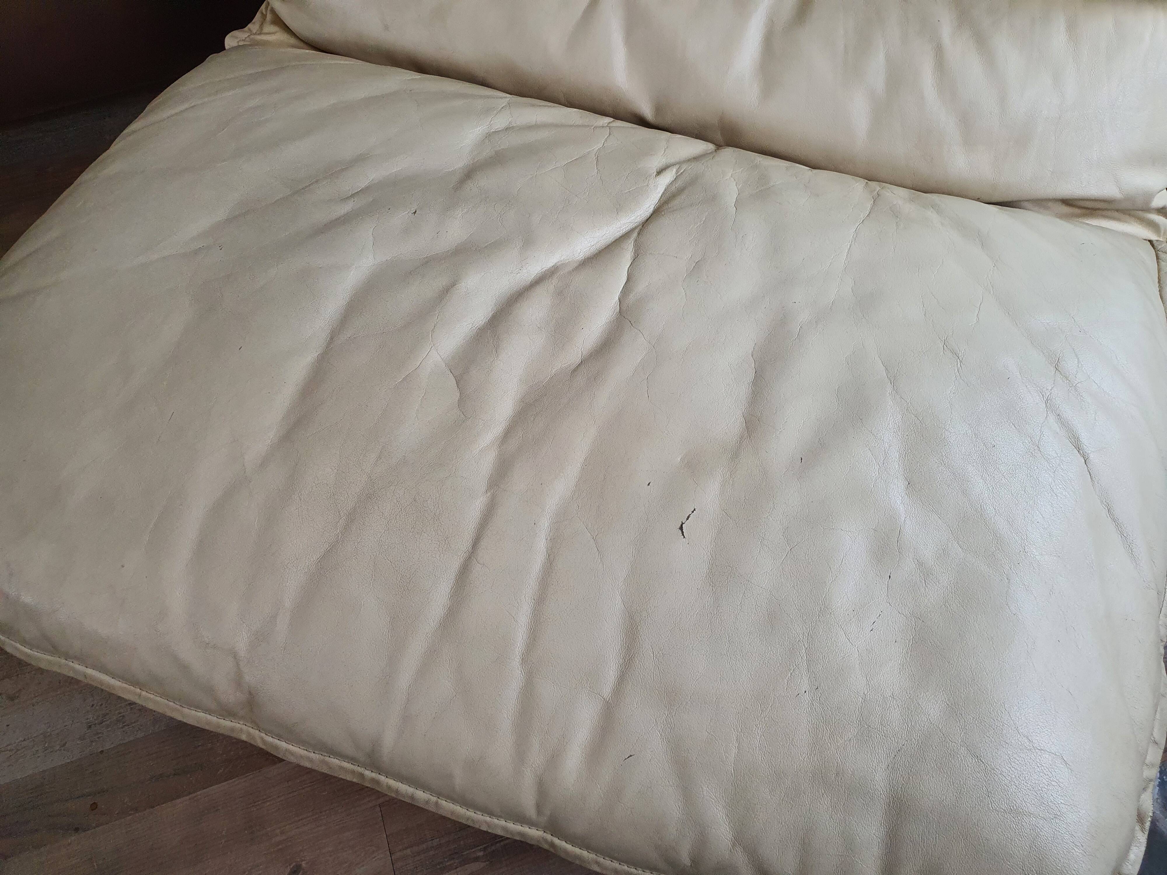 Modular sofa in leather and suede