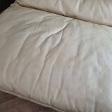 Modular sofa in leather and suede