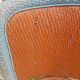 Pair of art deco garden chairs in patinated woven wicker