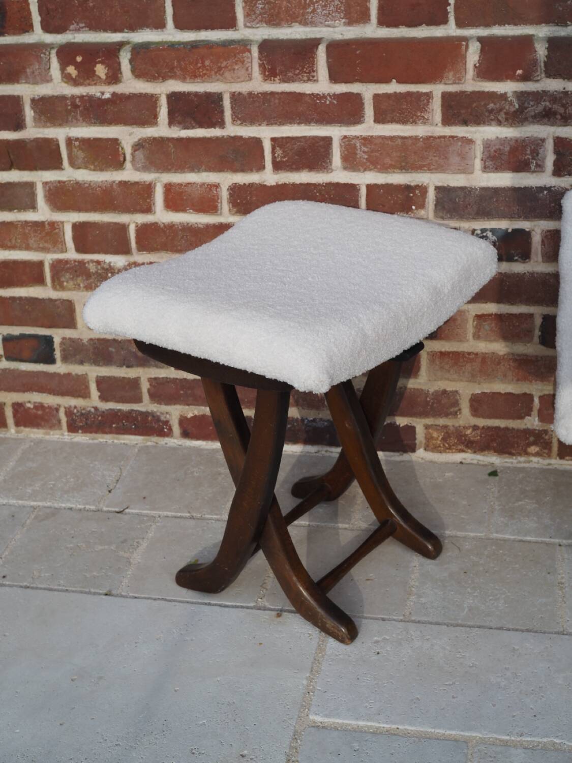 2 vintage folding footrests