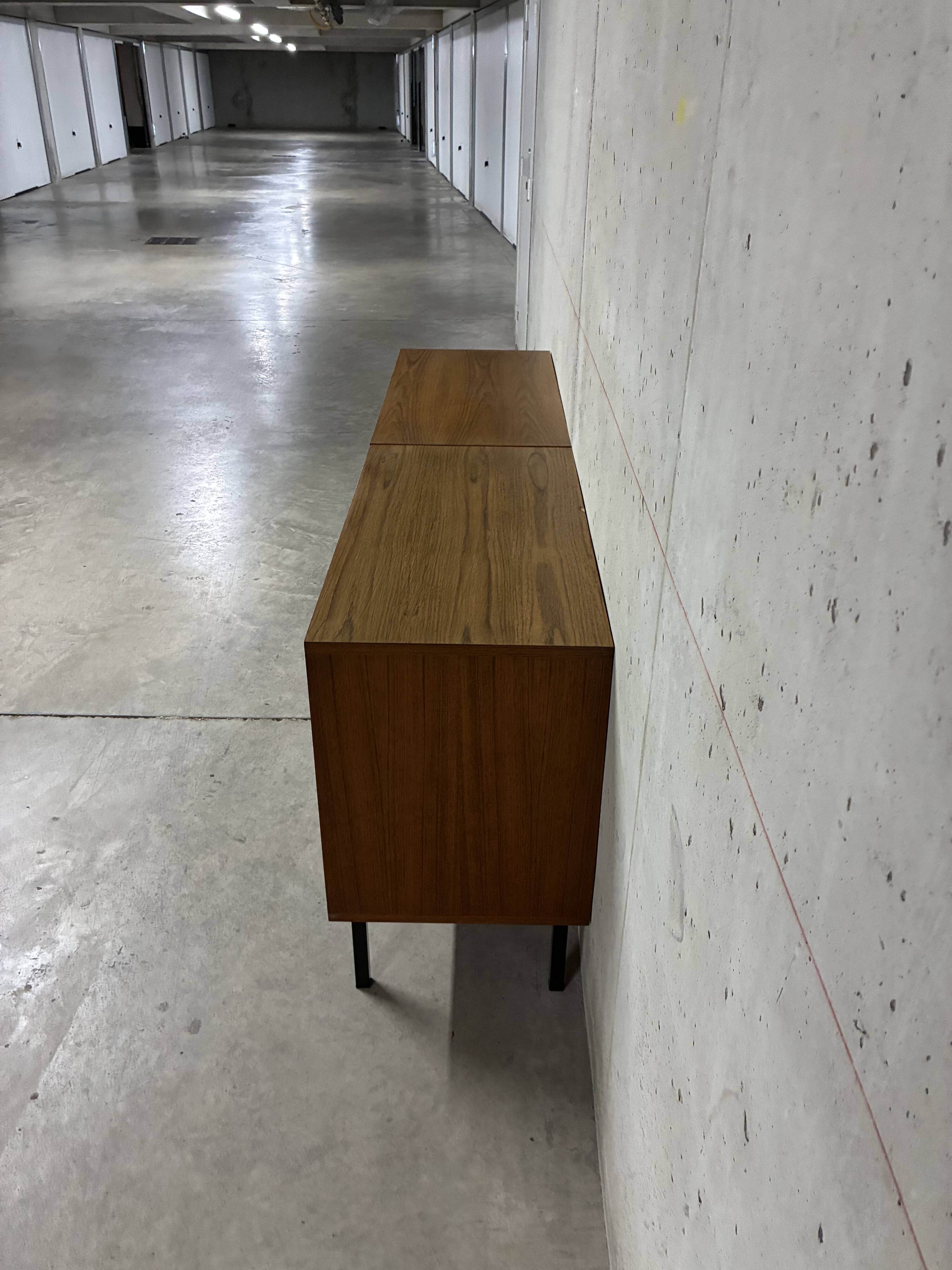 Modernist teak enfilade by Philippon Lecoq, vintage 1960s.