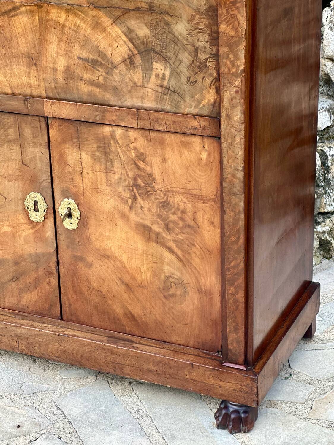 Empire period mahogany burl secretary from Egypt