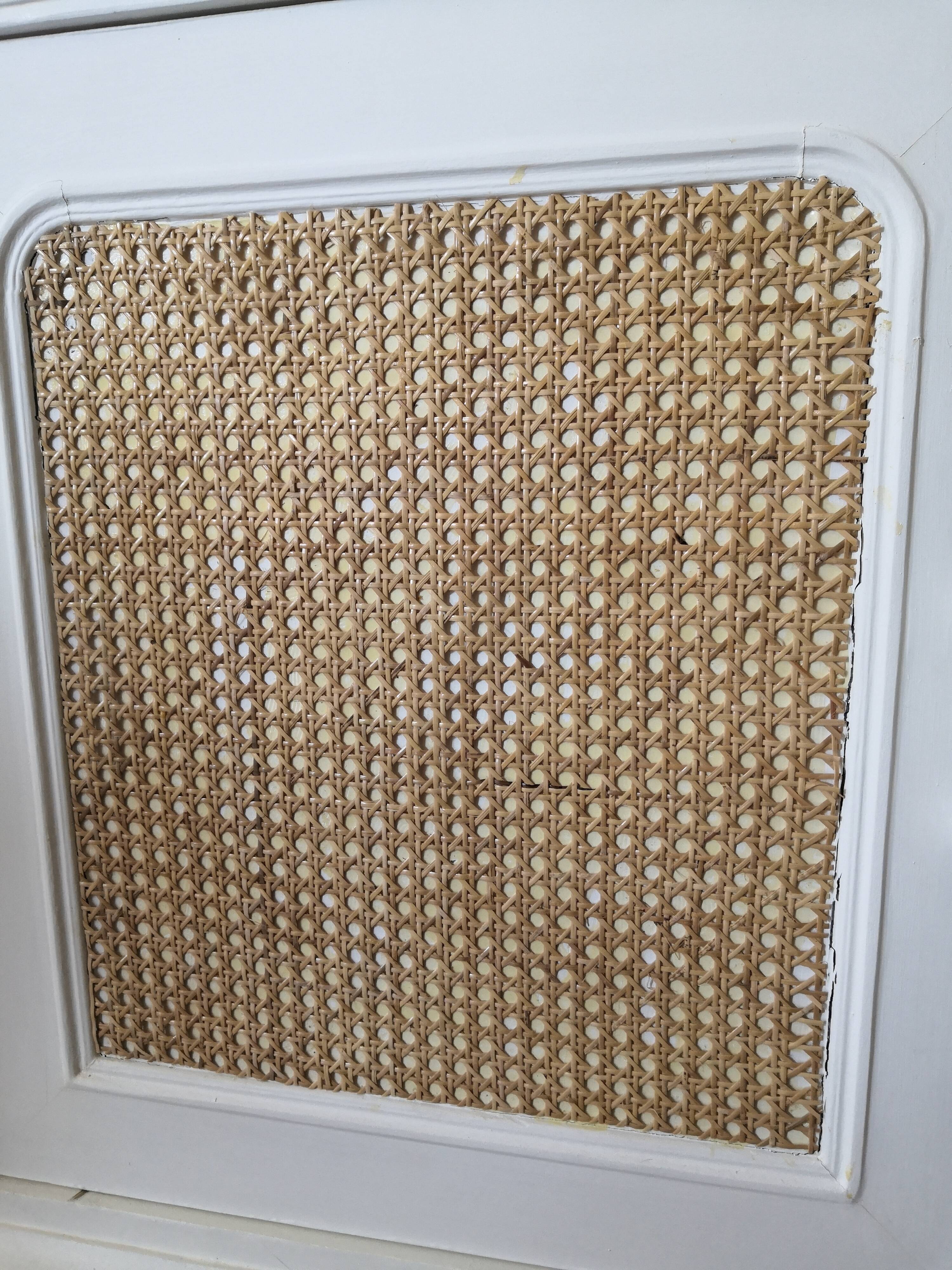 Vintage buffet cupboard restyled cannage