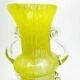 Vase postmoderne, verre jaune, Pologne, années 1970