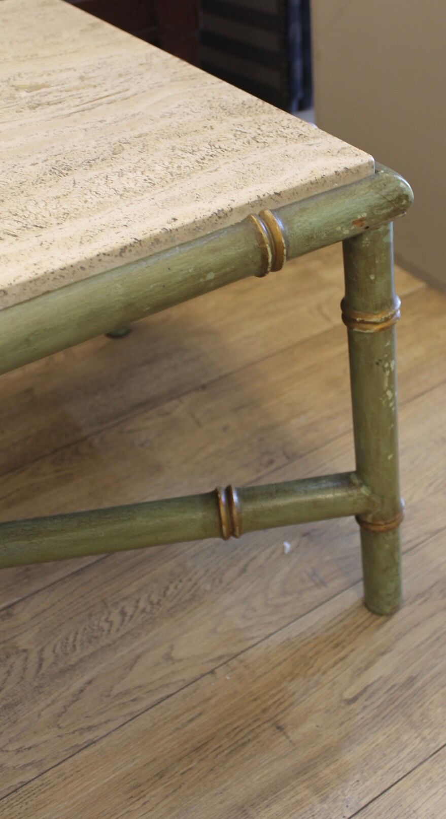 BAMBOO TABLE , TRAVERTINE XX EME