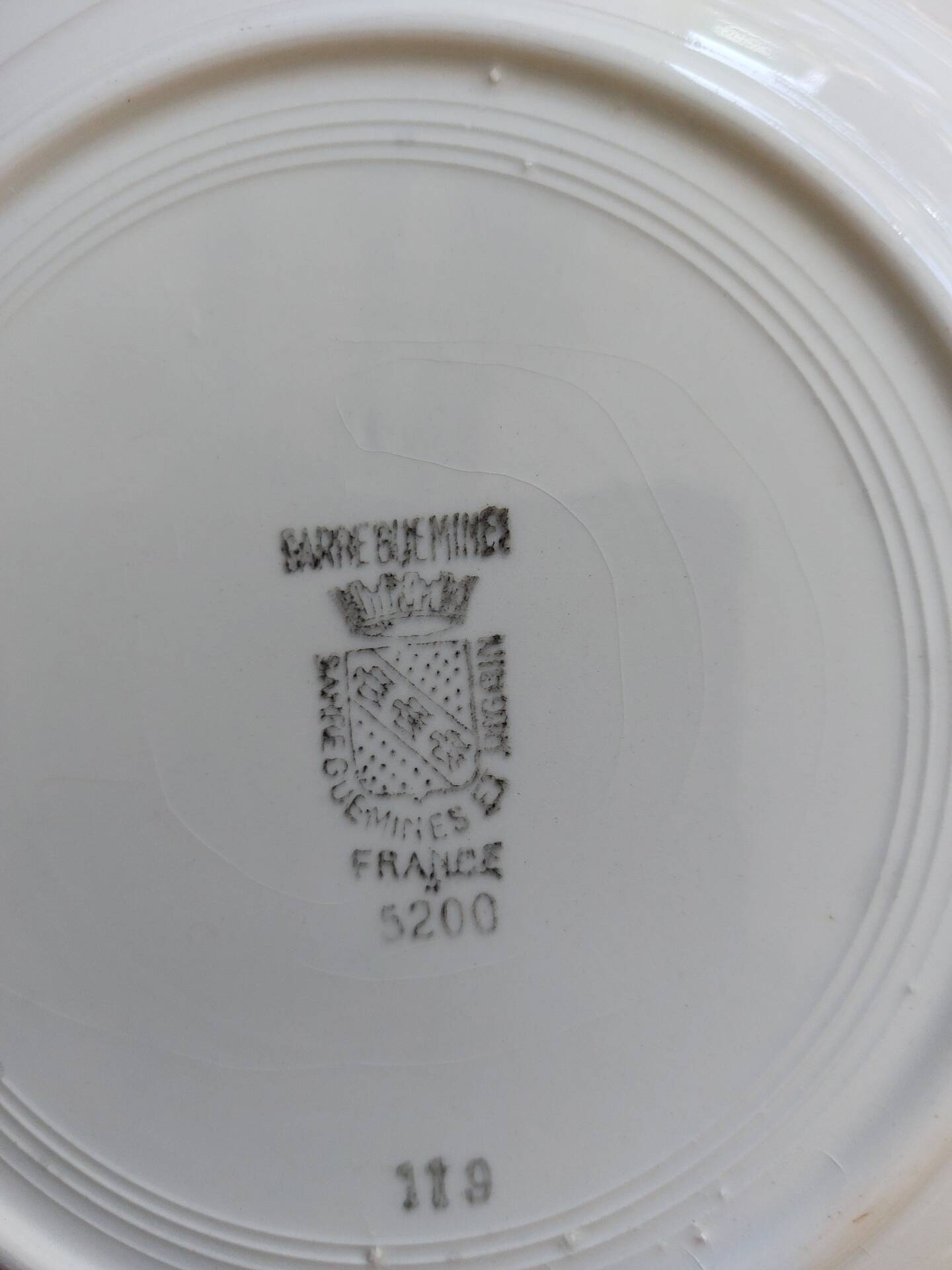 Assiette creuse Sarreguemines et
